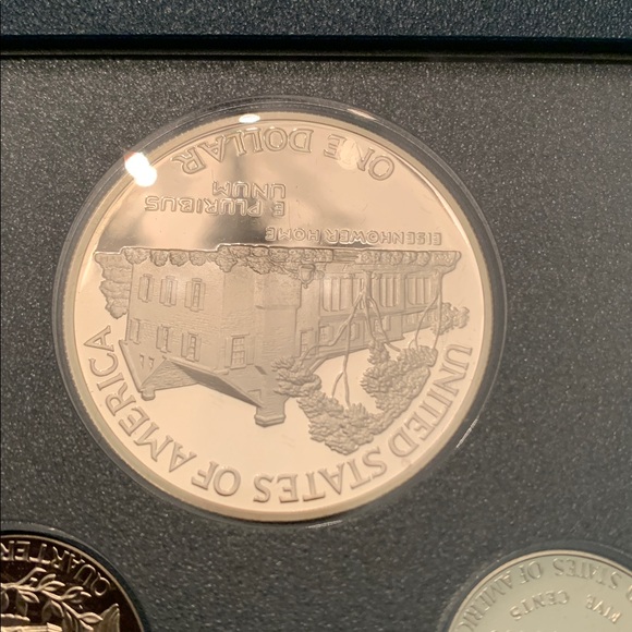 1990 US Mint Prestige coin collection box w plastic and velvet protective cover - Picture 15 of 16